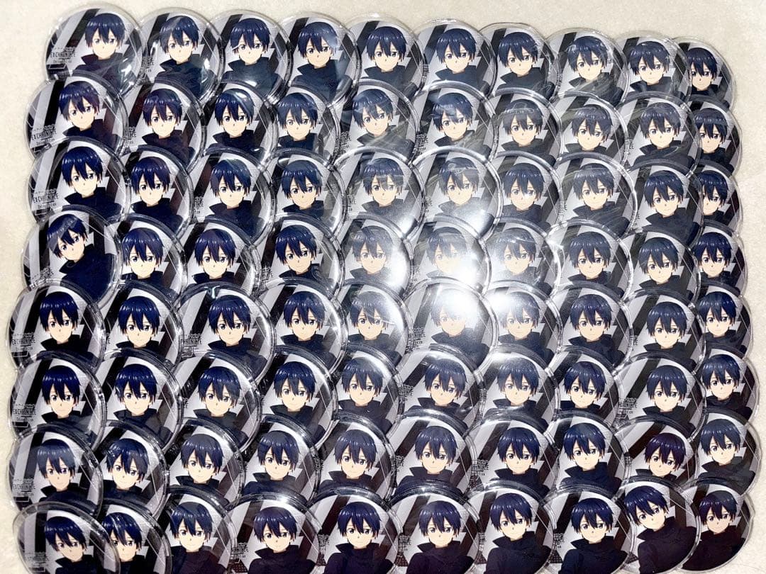 ソードアート・オンライン SAO エクスクロニクル 缶バッジ キリト 80個