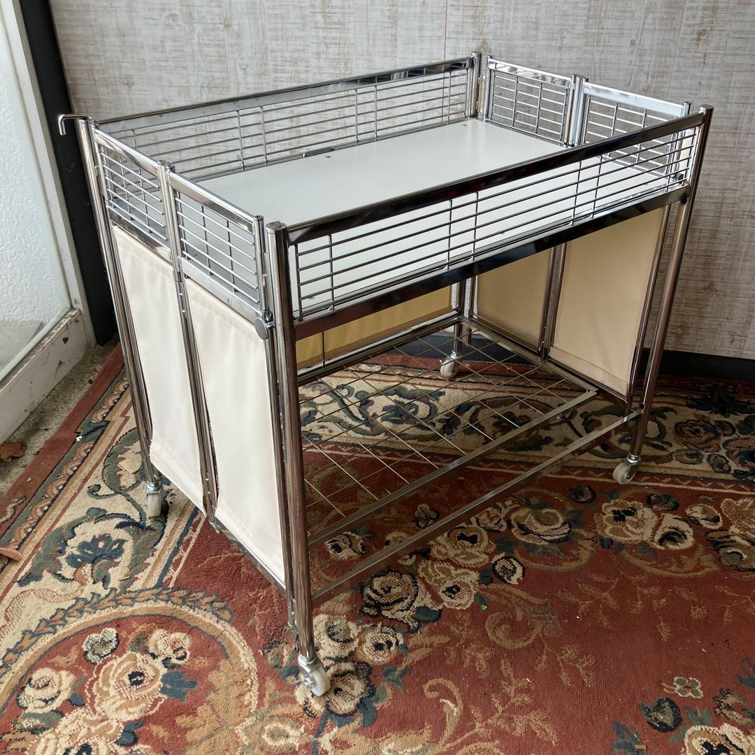 店舗什器 中折れ式ワゴン W900 店舗用品 陳列什器 販売ワゴン セールワゴン