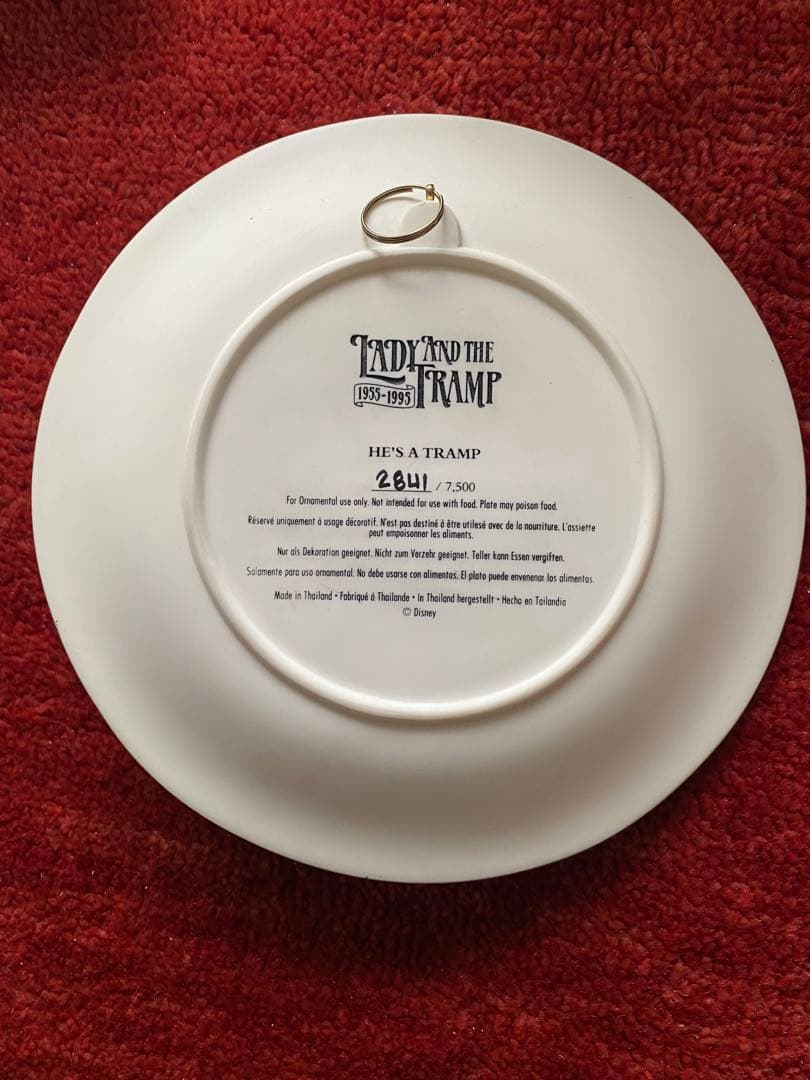 ディズニー世界7500枚限定　わんわん物語　レリーフプレート 3D 70レディ