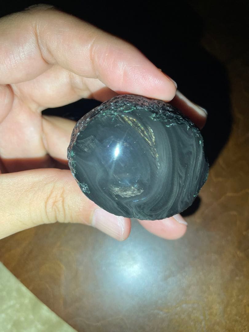 研磨品　十勝石玲瓏　金虹　スペシャルゴールデンレインボーオブシディアン