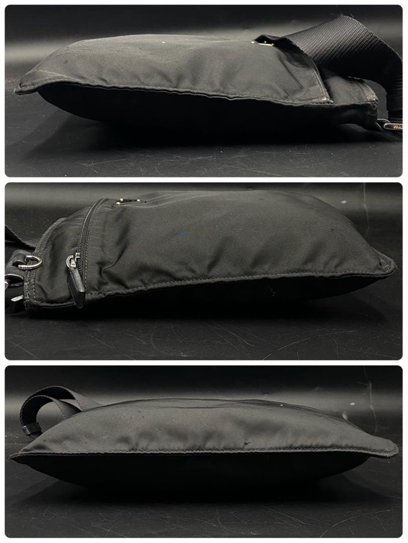 【近年モデル】プラダ 三角ロゴ ショルダーバッグ ブラック ナイロン