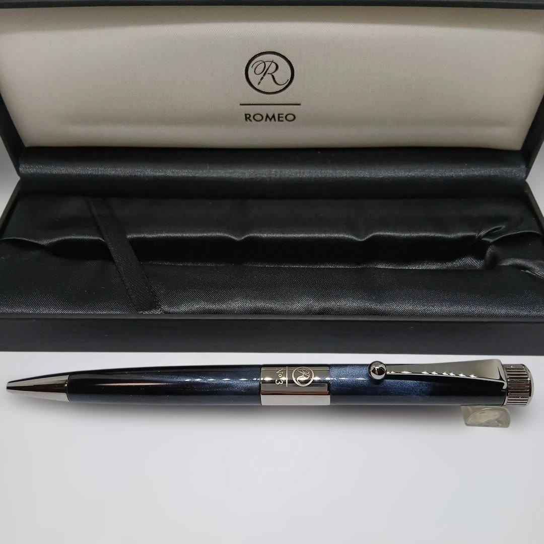ROMEO No.3　イタリアンブルー細軸R244 ボールペン 専用ケース付き