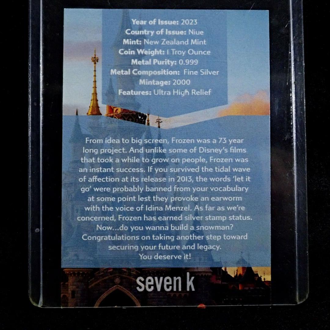 ディズニー 100周年記念 希少アナと雪の女王 銀貨 COA付きNGC PCGS