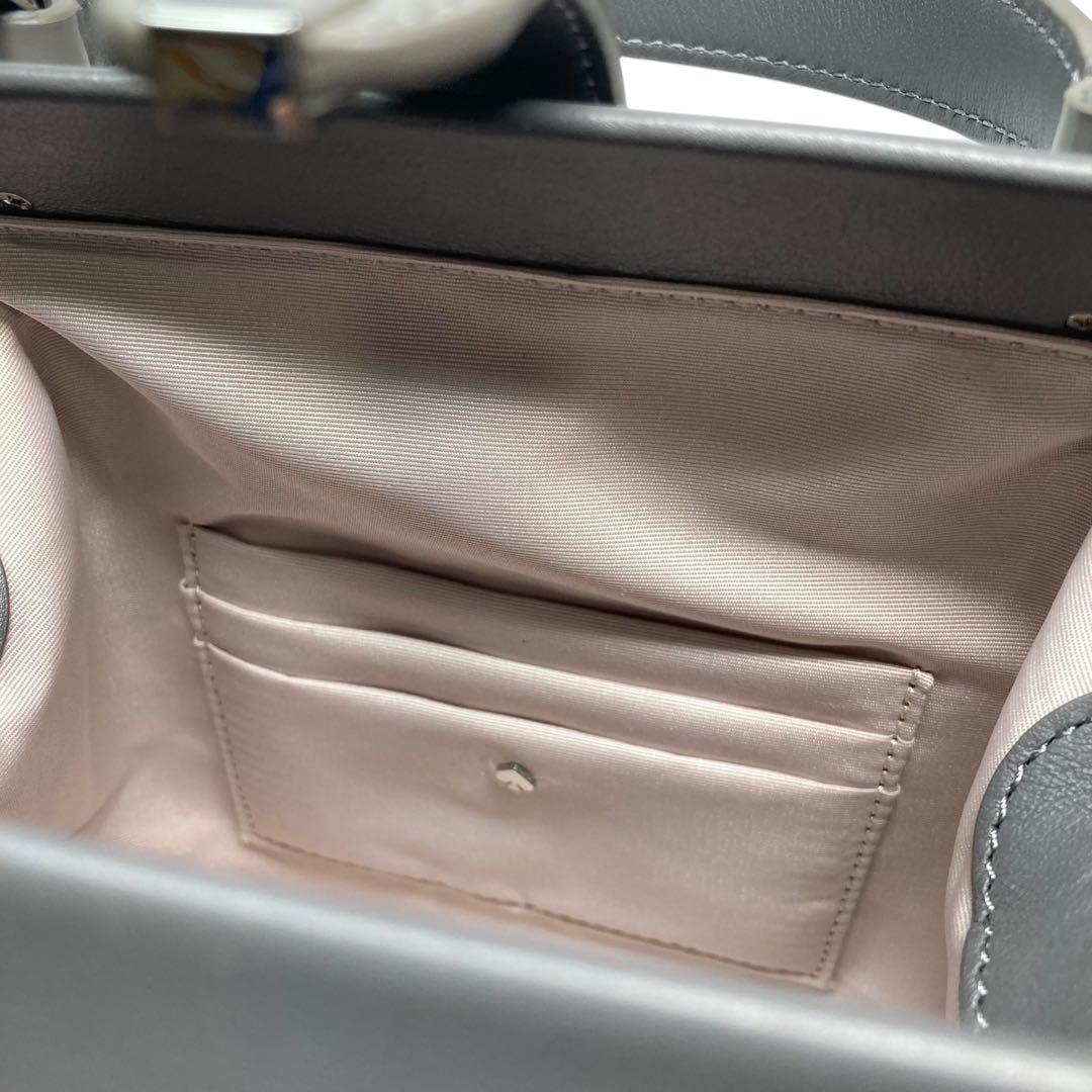 ケイトスペード　レメディ　ハンドバッグ　2way　ハラコ　シルバー　特別仕様美品