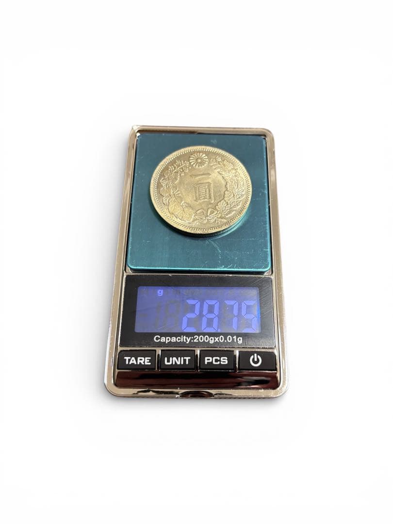 古銭　明治十七年 一圓銀貨 正貨 銀900 龍図