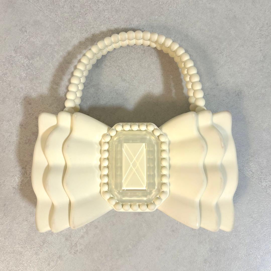 forBitches リボン ハンドバッグ ホワイト