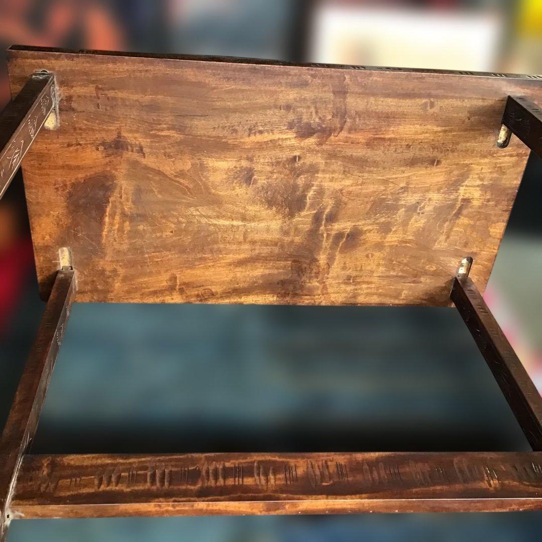 アンティーク軽井沢彫り　櫻 花台　家具　収納