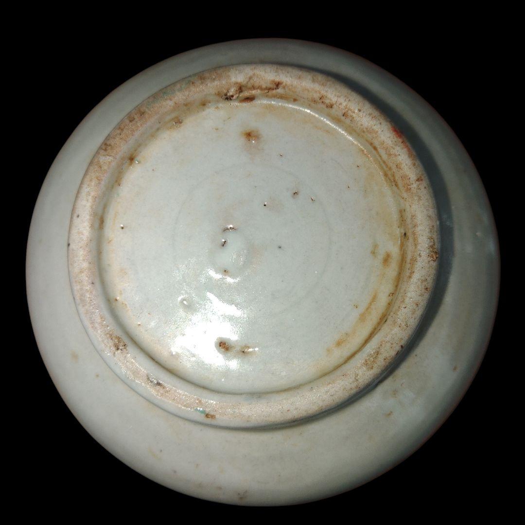 古伊万里　唐草米文色絵油壺　骨董品　希少