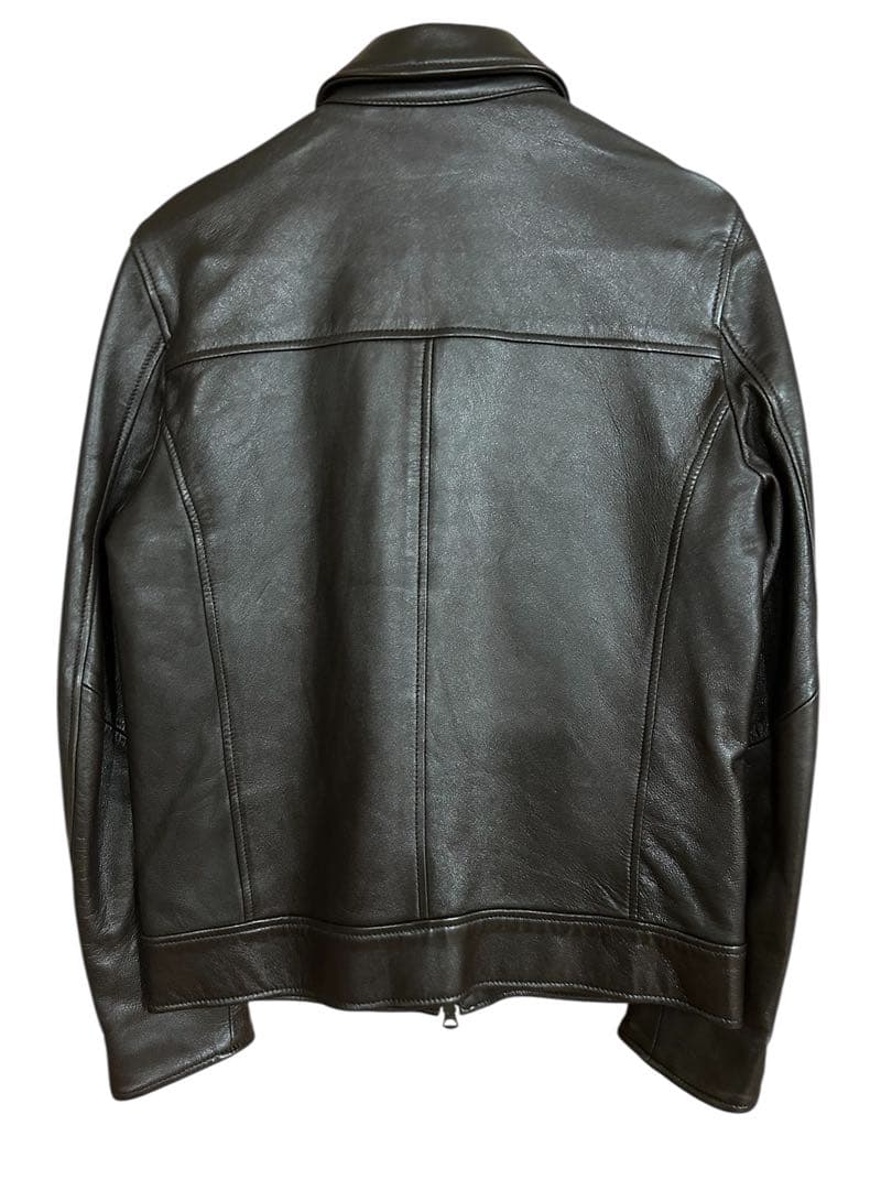 nano universe ブラウン レザージャケット(羊革)