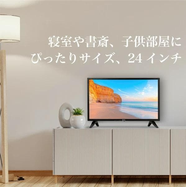 NTT受信料が要らない　動画配信視聴専用TV24V型 チューナーレスNET TV