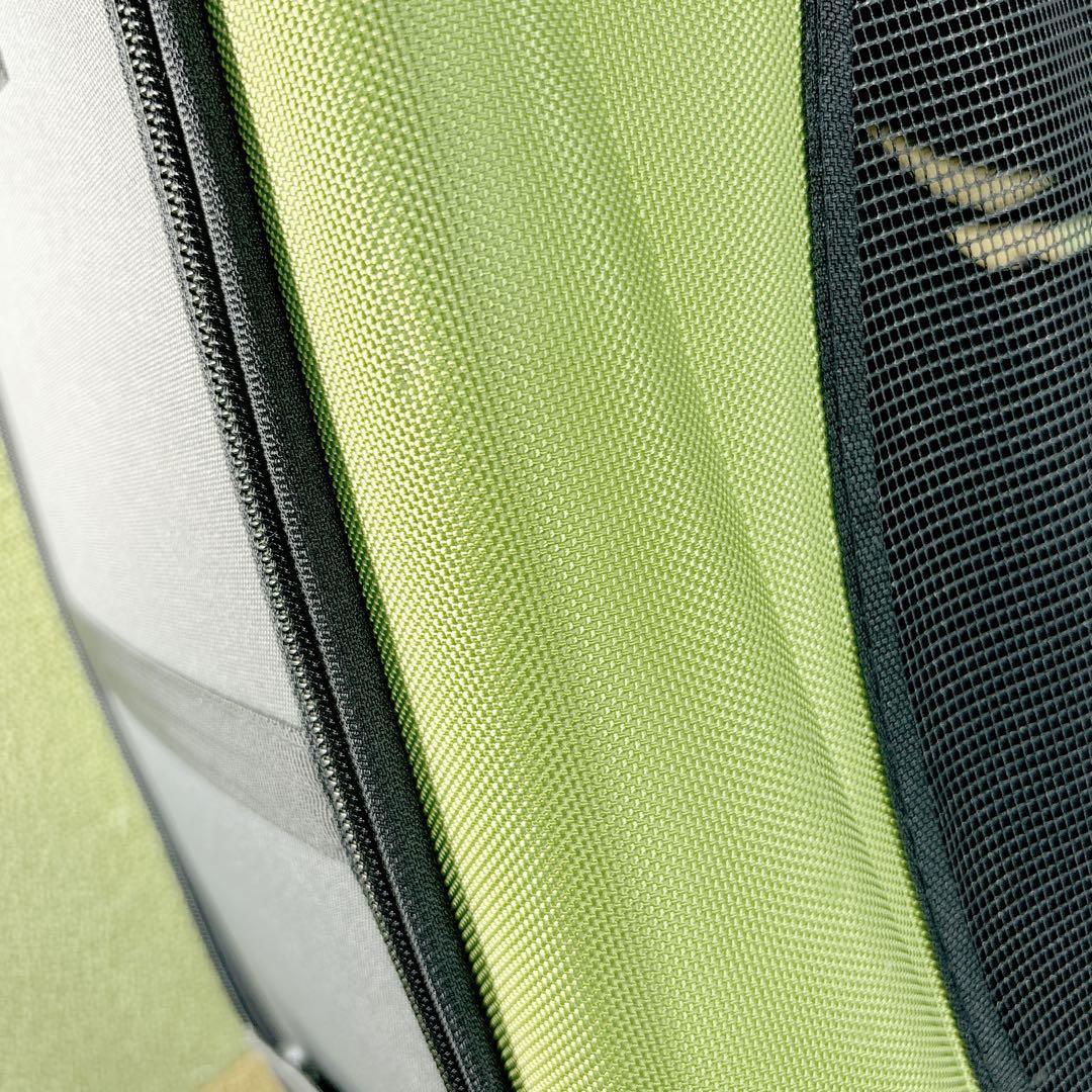 値下げ毛決行！　アイリスオーヤマ　ペットカートグリーン　折りたたみ　分離取り外し