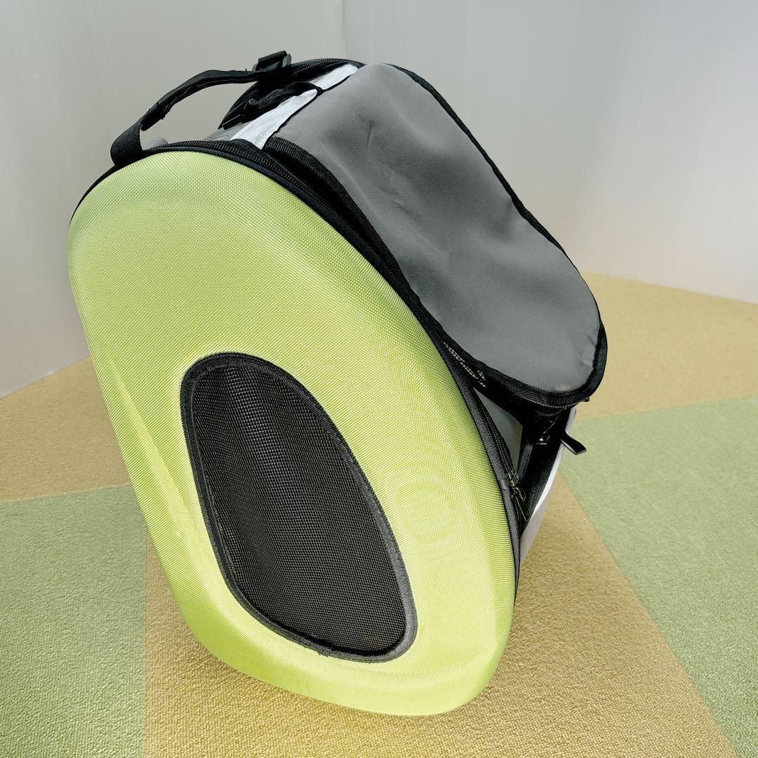 値下げ毛決行！　アイリスオーヤマ　ペットカートグリーン　折りたたみ　分離取り外し