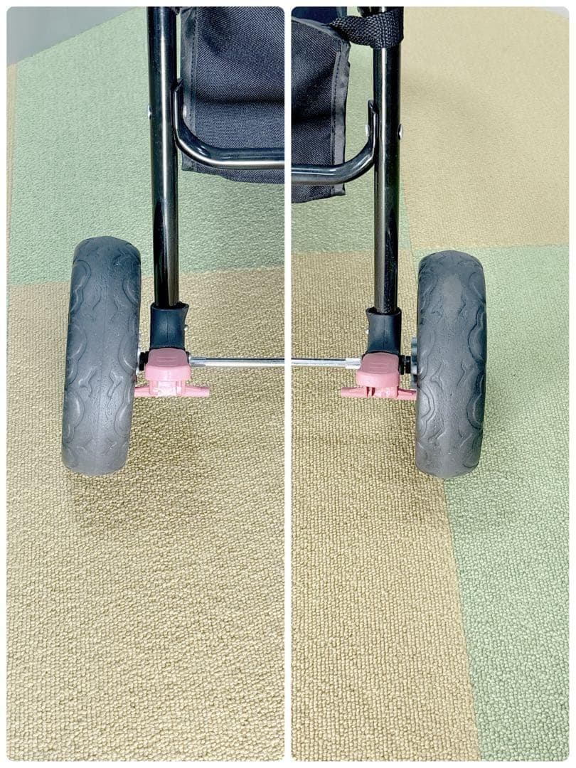 値下げ毛決行！　アイリスオーヤマ　ペットカートグリーン　折りたたみ　分離取り外し