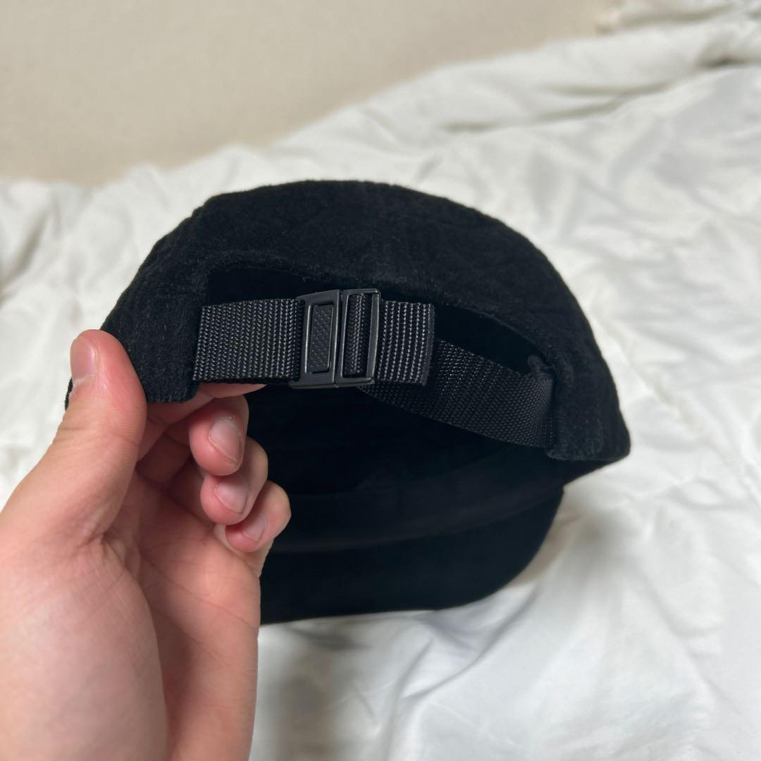 <希少> Supreme キルティング コーデュロイ キャップ 黒 ボックスロゴ