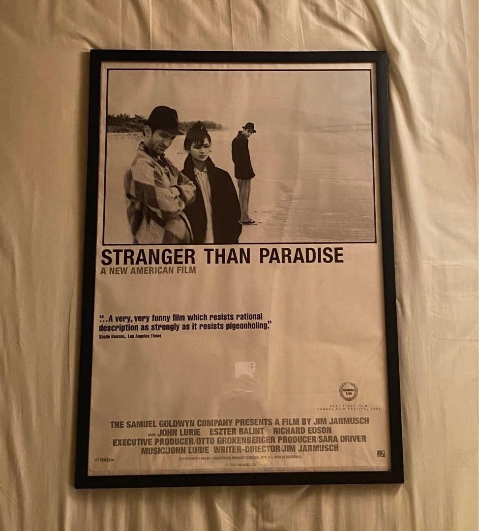 映画 ストレンジャー・ザン・パラダイス('84米) US版ポスター 額縁付き