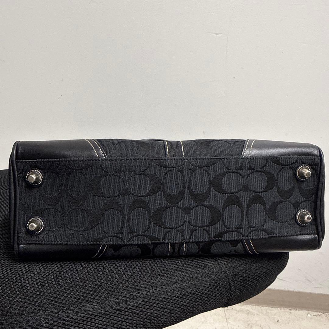 COACH コーチ ハンドバッグ シグネチャー ジャッキー 10245 黒