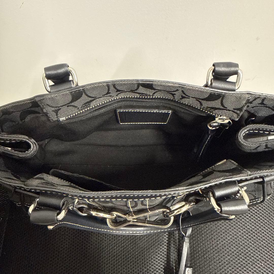 COACH コーチ ハンドバッグ シグネチャー ジャッキー 10245 黒