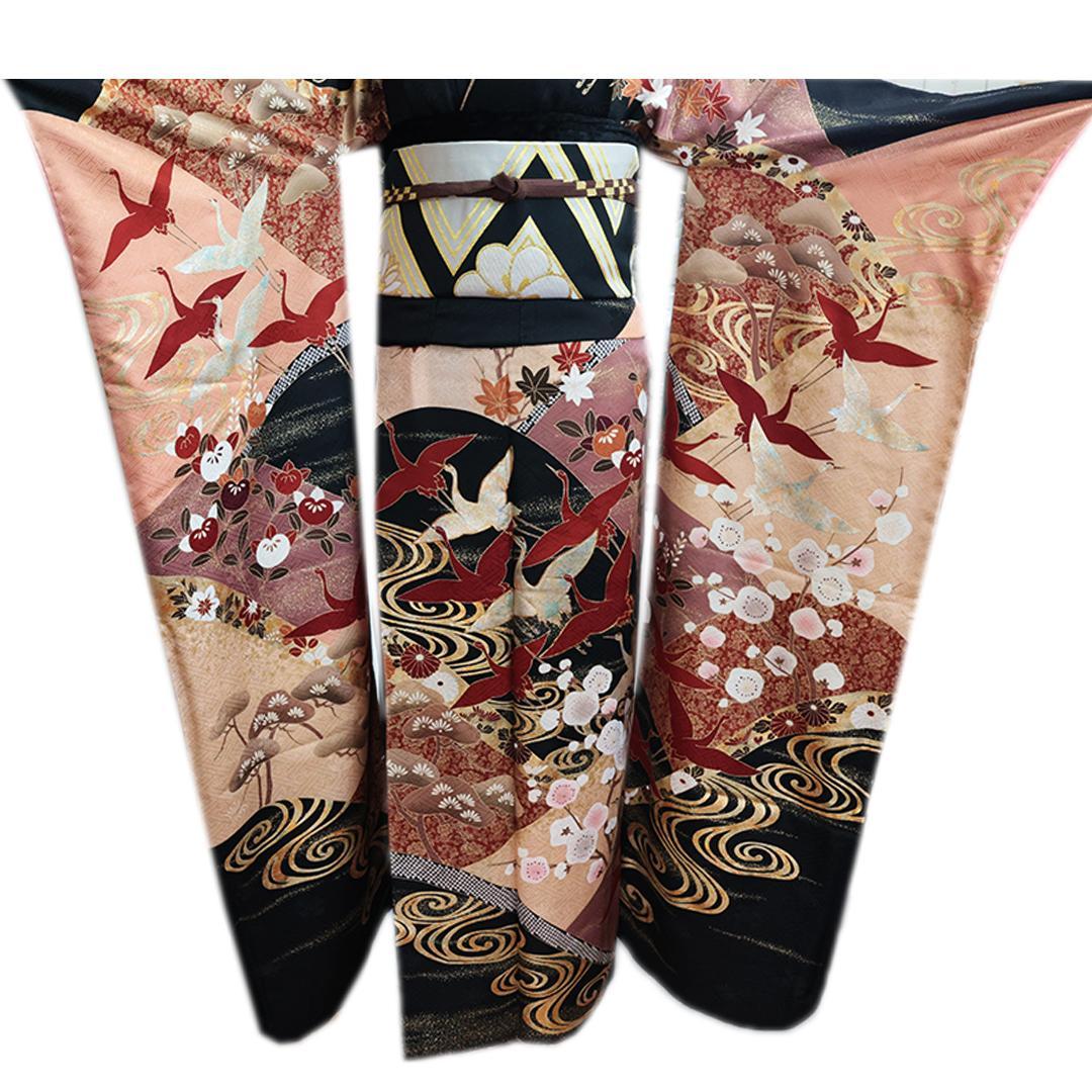 振袖5点セット■成人式振袖正絹トールサイズ帯揚げベルベッド 帯締めKB56