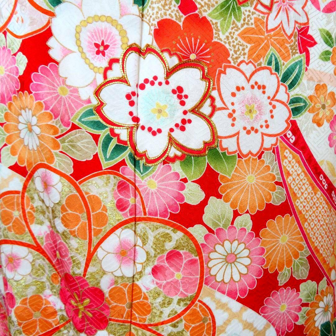 4972　振袖単品　成人式結婚式卒業式　白　正絹　絞り柄