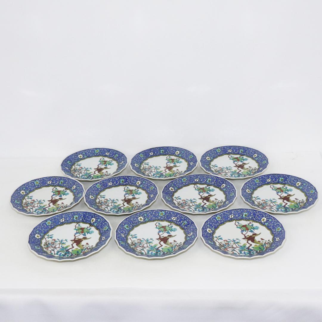 九谷焼 静岳作 皿揃 10客 木箱