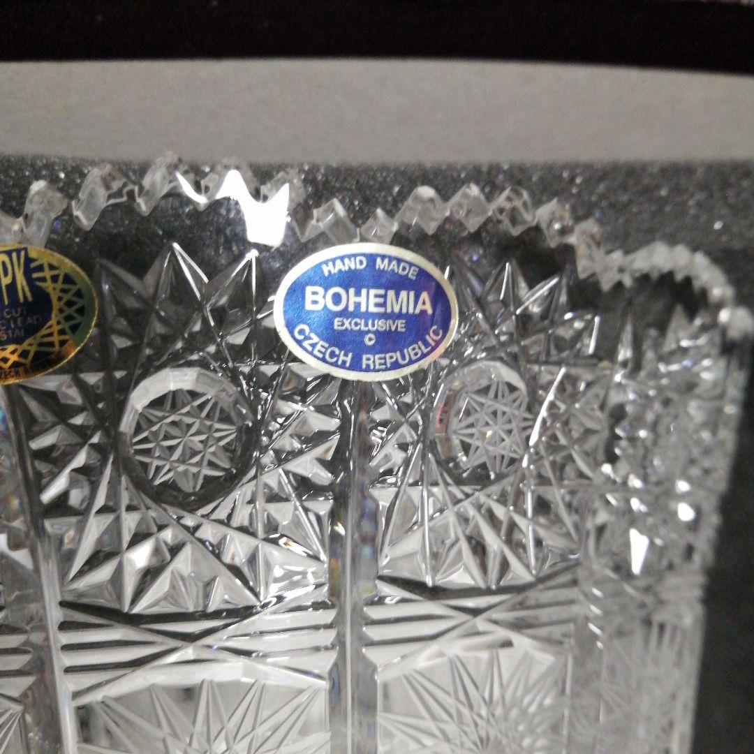 ボヘミアガラス 花瓶 フラワーベース 500PK