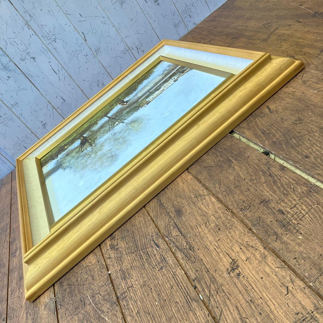 絵画 世界の名画 コロー ヴィル・ダブレー 大判 高級額装 複製画 木製フレーム