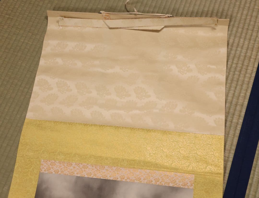 【真作】日本画 福山一成 昇り龍 絹本 掛軸 彩色 清光会所属 MB117