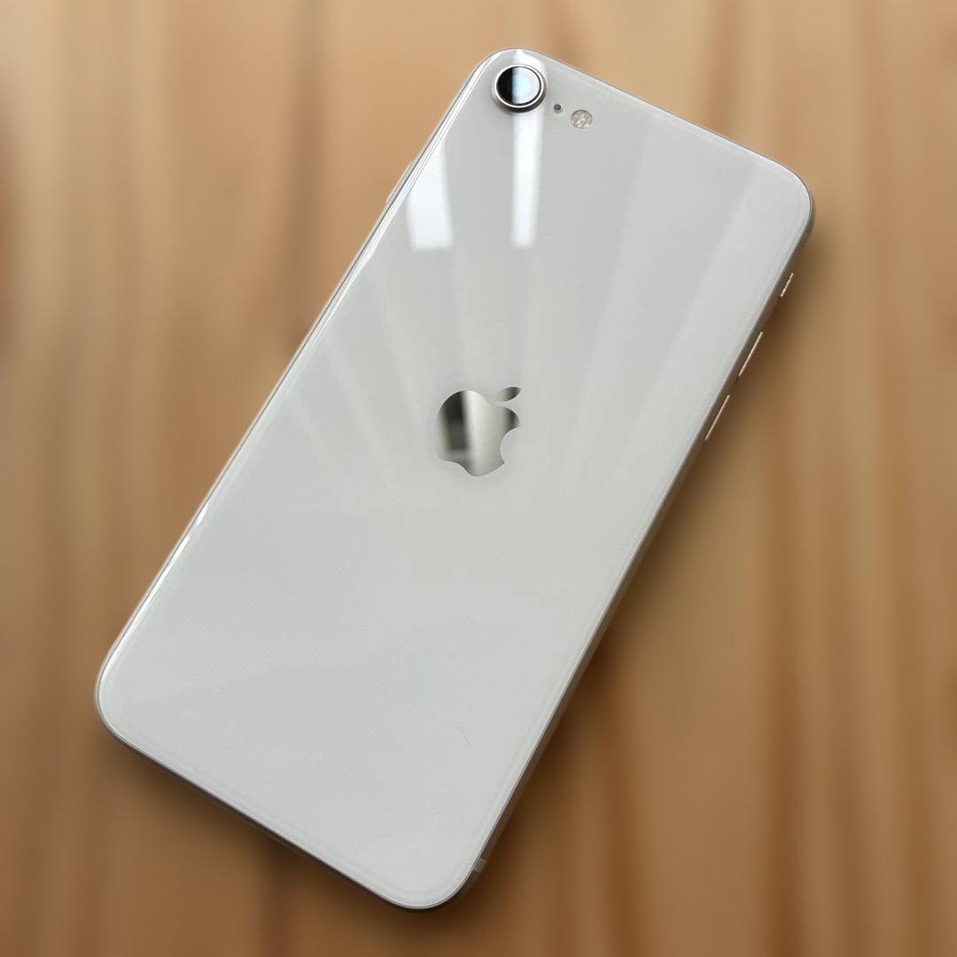 【美品】純正バッテリー iPhone SE3 ホワイト128 GB 本体