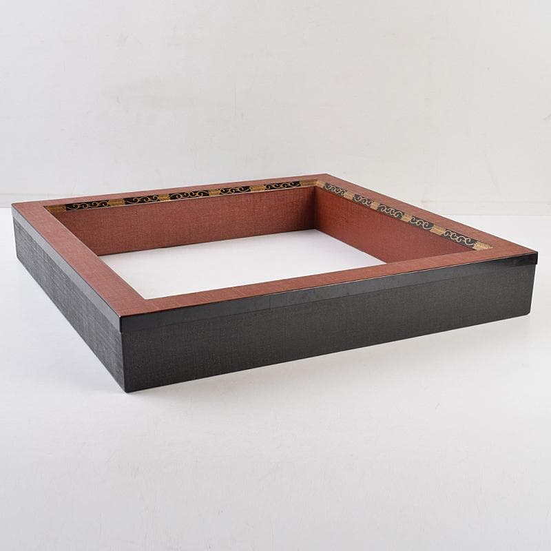 Bambi茶道具　上杉満樹作　松唐草蒔絵　炉縁　共布共箱　C　R9471B