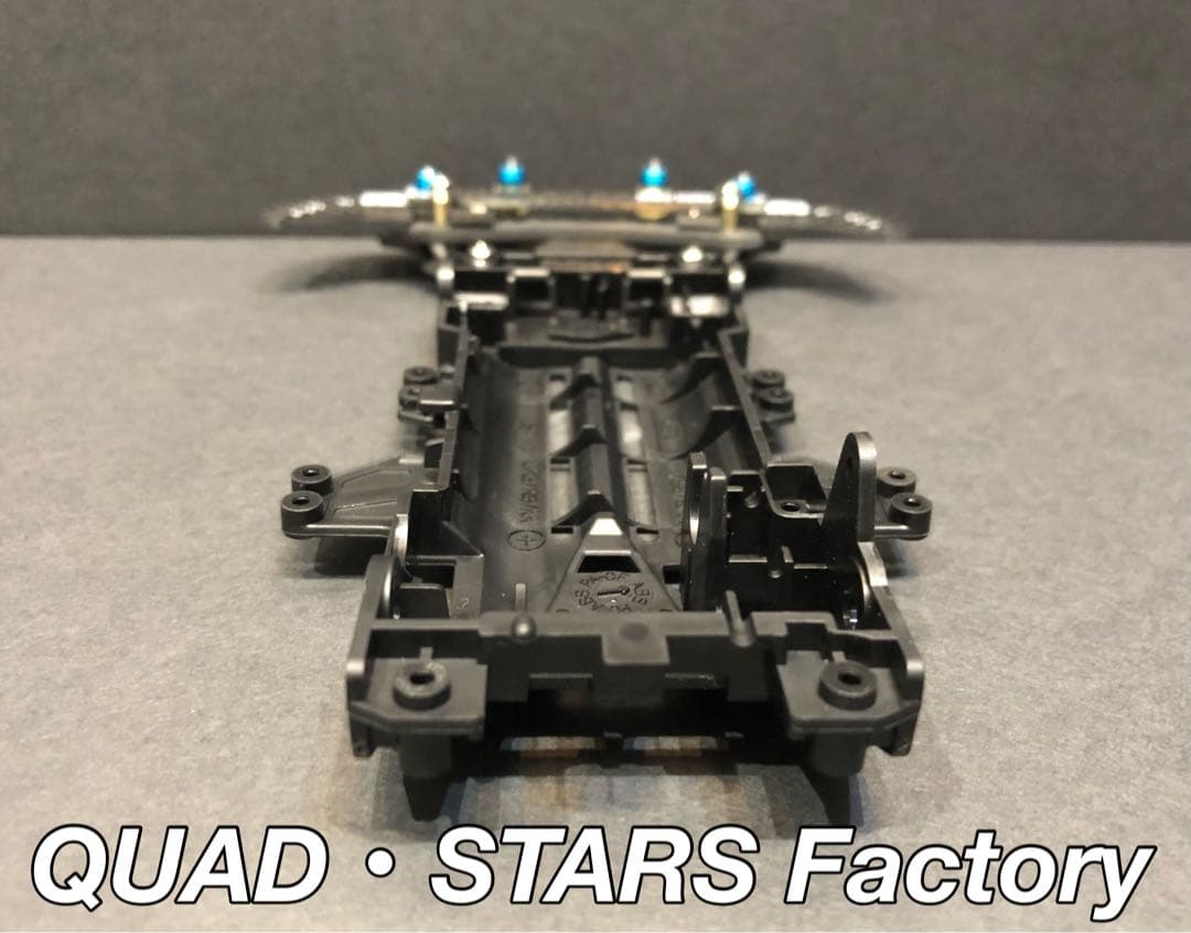 【ミニ四駆・VZ用】2軸ATピボットバンパー　2021フルカーボン【ブルー】