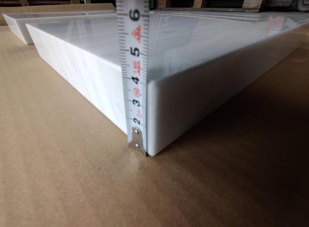 高級 天然白大理石　オーディオボード●350×250×42●5面磨き　ペア