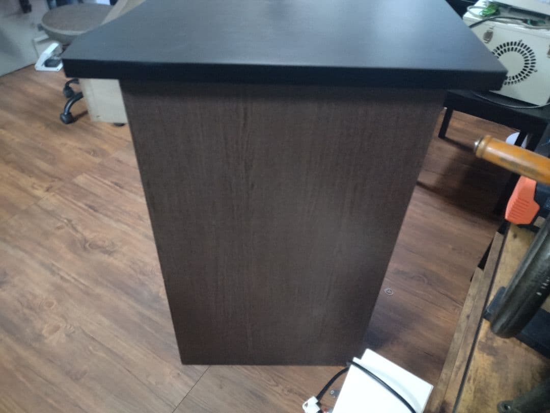 スリーティー 彫金デスク 彫金机 袖なし ウォルナットカラー