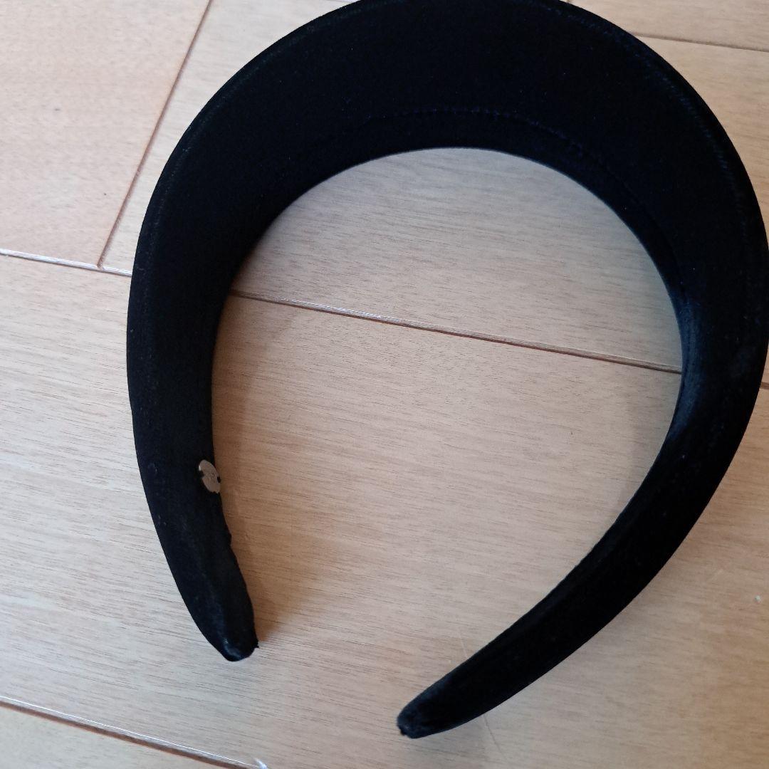 FOXEY ブラック ベロア ヘアバンド