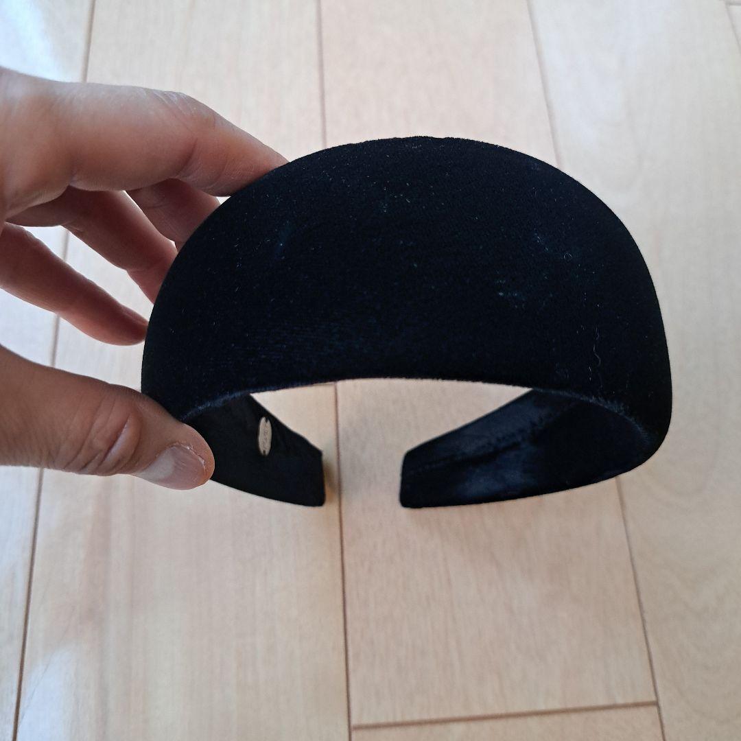 FOXEY ブラック ベロア ヘアバンド