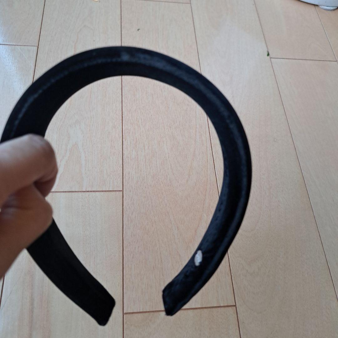 FOXEY ブラック ベロア ヘアバンド