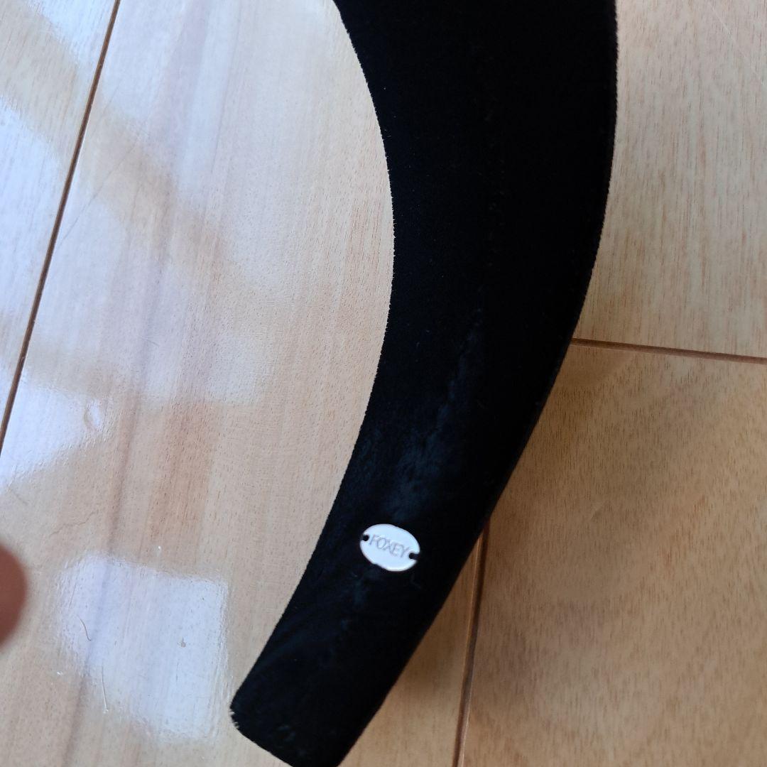 FOXEY ブラック ベロア ヘアバンド