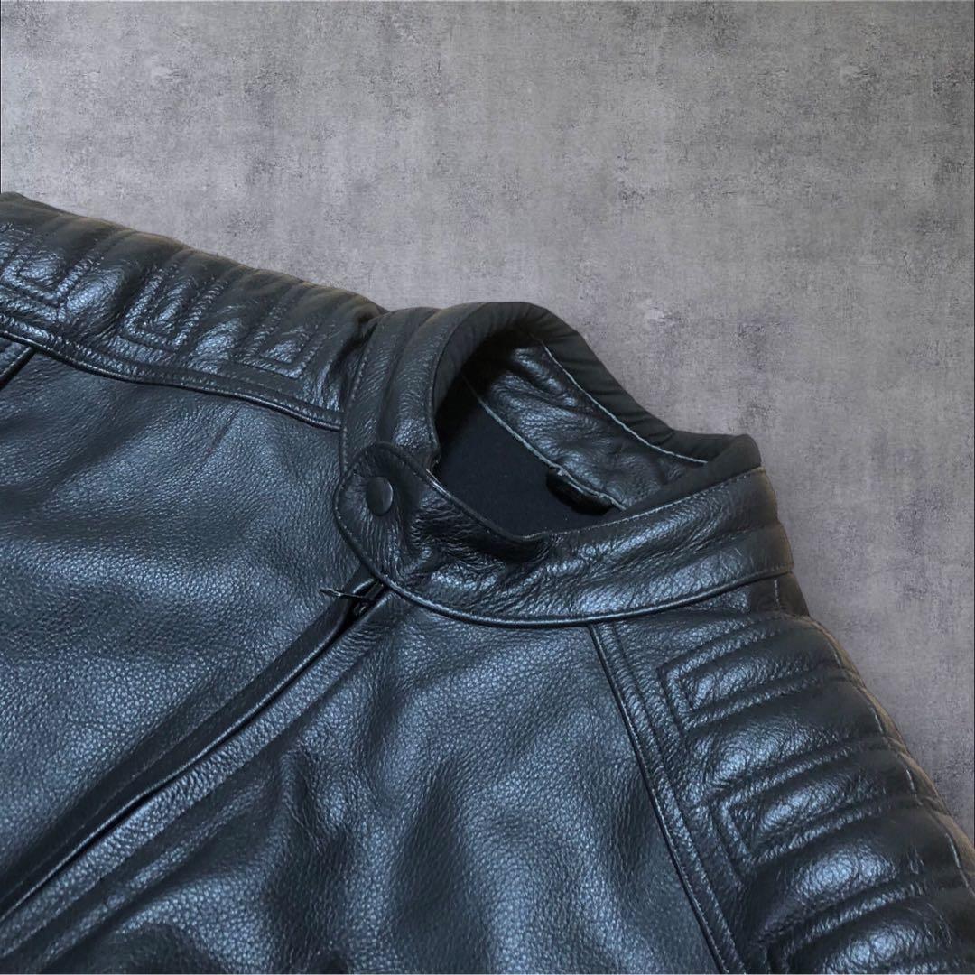 【希少サイズ】GENUINE Leather　本革　ライダースジャケット　XXL