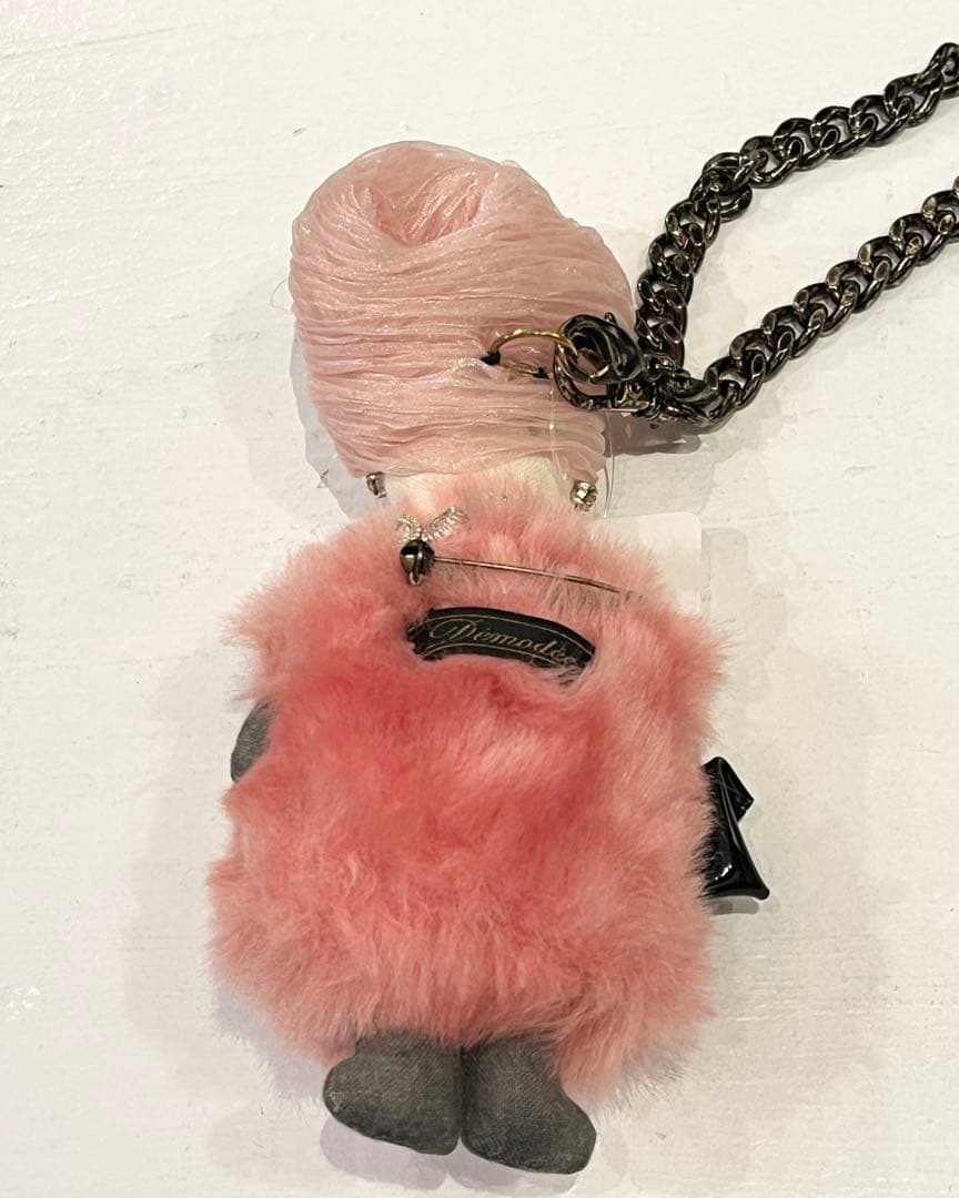 【Demodee】デモデ　ドールチャーム　チャーム　ファー　ビジュ　ピンク