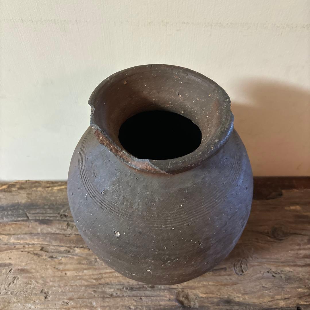 古備前壷　室町時代頃　古丹波　古越前　古信楽　瀬戸　骨董　花器　古陶磁　検:李朝