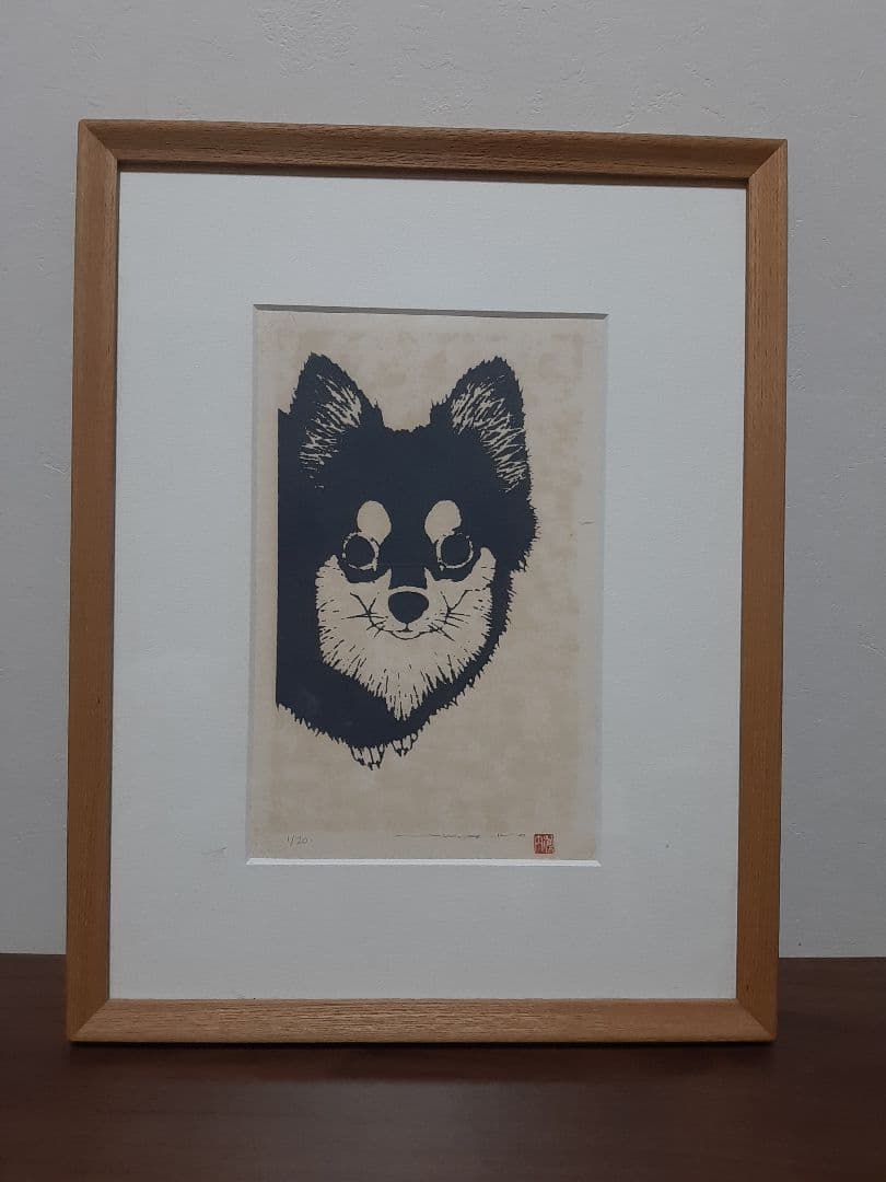 ミナコ カワウチ 【チワワ】版画　シルクスクリーン