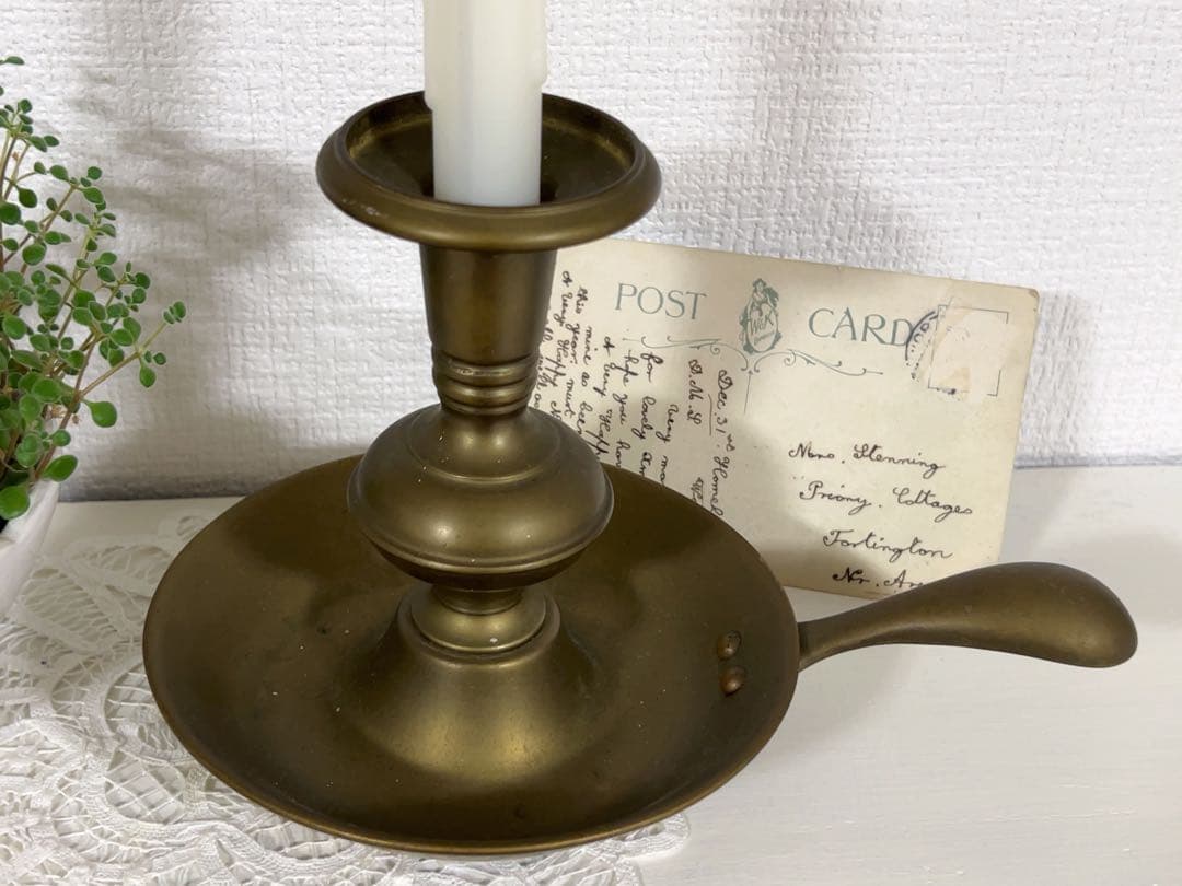真鍮のキャンドル立て＊イギリスアンティーク
