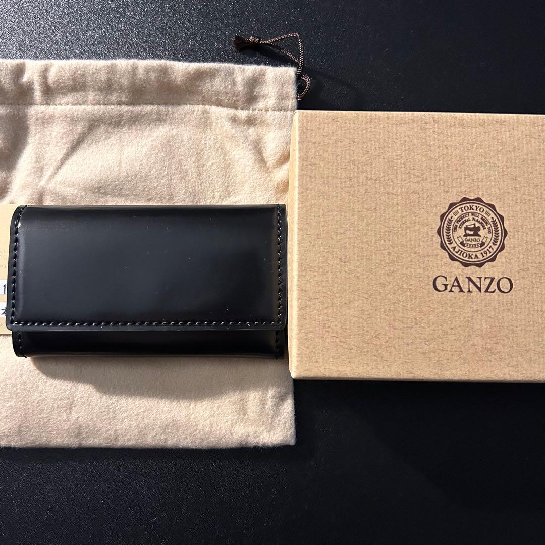 【未使用】GANZO シェルコードバン2 キーケース ホーウィン社　ブラック
