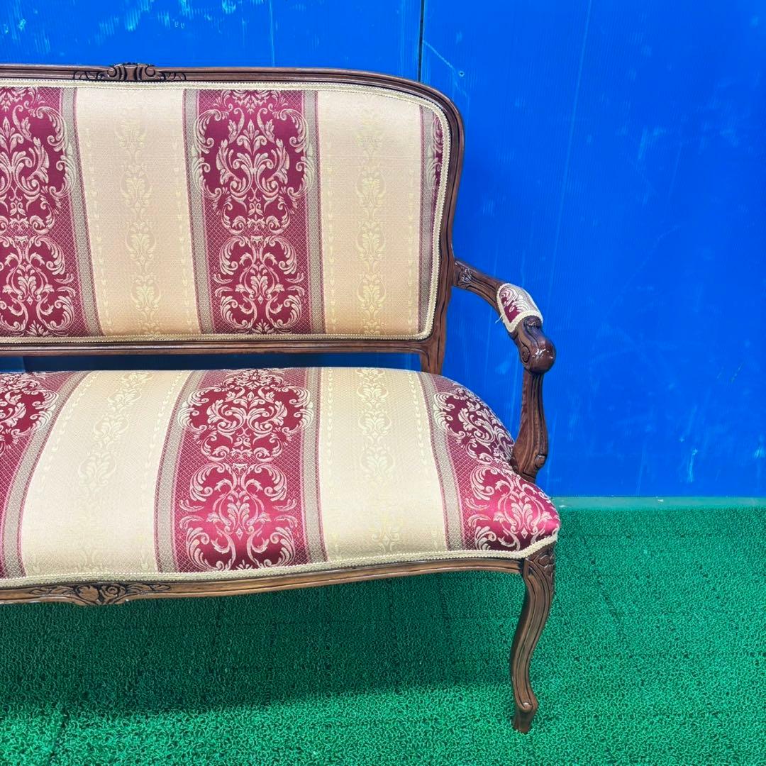 562 アンティーク調　ソファ　2人掛け　猫足　猫脚　極美品　激レア品