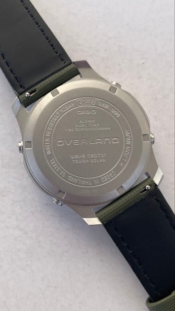 【新品ベルト付】カシオ OVERLAND OVW-600 ソーラー電波 アーミー