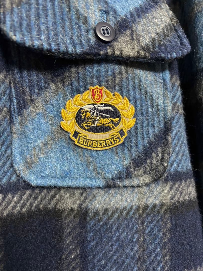 BURBERRY チェック柄ジャケット ブルー