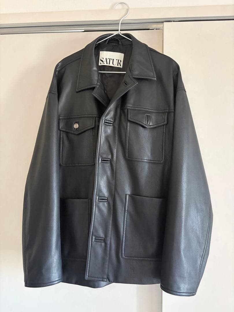 SATUR　ルーズフィットオープンカラージャケット 専用ハンガー付き