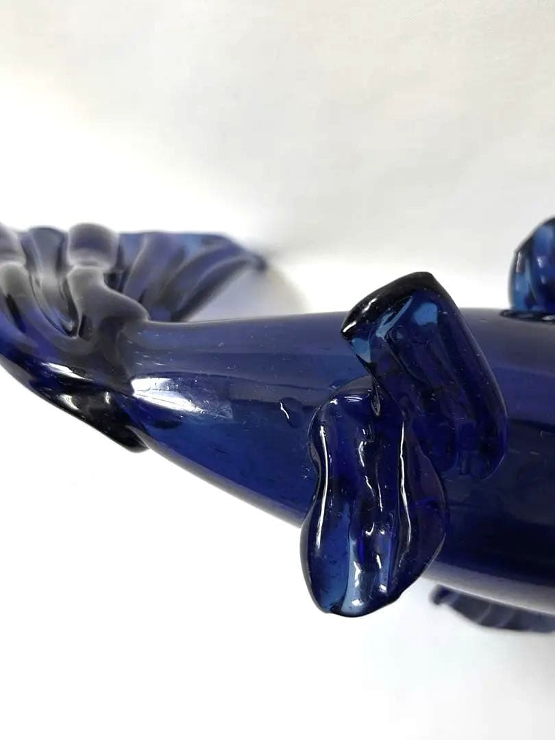 【大正ガラス・和ガラス】美品✴︎鯉の掛け花瓶　時代ガラス