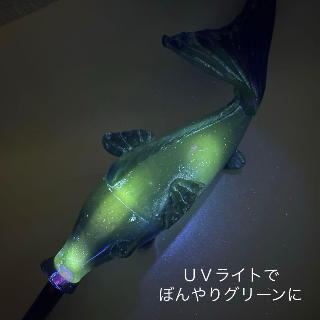 【大正ガラス・和ガラス】美品✴︎鯉の掛け花瓶　時代ガラス