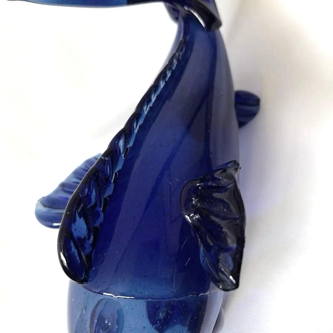 【大正ガラス・和ガラス】美品✴︎鯉の掛け花瓶　時代ガラス