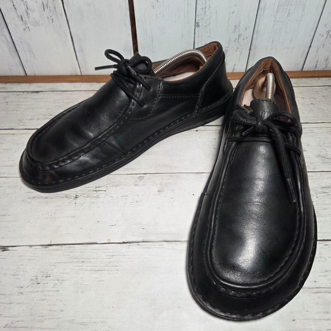 【良品】ビルケンシュトック パサデナ 43 チロリアン レザーシューズ ブラック